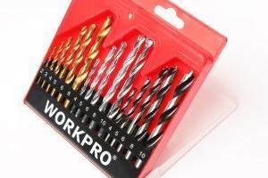 万克宝 16PC混合钻头 直柄镀钛麻花钻头 木工钻 水泥钻