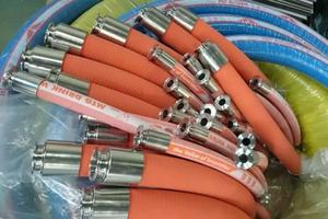 食品级硅胶钢丝管 卫生级 高压蒸汽网纹硅胶管 食品级夹布硅胶管 