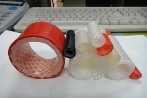 进口料编织硅胶管. 网纹硅胶管 食品级耐压耐高温硅胶管25*37 