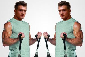 健身男拉力绳弹力绳力量训练套装乳胶管多功能门上拉力器材家用