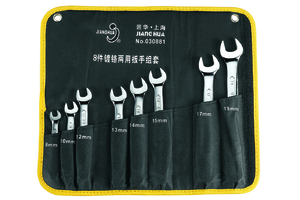 镀铬两用扳手组套