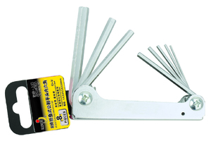 8件折叠式公制平头内六角