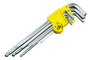 9件英制雾面特长球头内六角