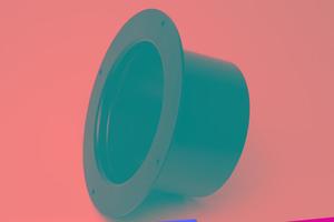 新风系统ABS圆接头f法兰风机进出风口法兰圆口配件75/100/125/150